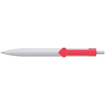 Branded Promotional BALL PEN with Heart Clip in Red Pen From Concept Incentives.