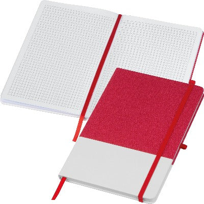 Branded Promotional A5 NOTE BOOK BARDOLINO in Red Jotter From Concept Incentives.