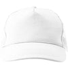 Branded Promotional COTTON TWILL & PLASTIC FIVE PANEL BASEBALL CAP in White Baseball Cap From Concept Incentives.