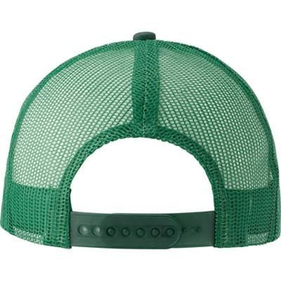 Branded Promotional COTTON TWILL & PLASTIC FIVE PANEL BASEBALL CAP in Green Baseball Cap From Concept Incentives.