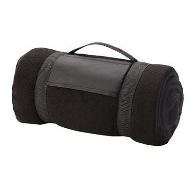 Branded Promotional FLEECE PICNIC BLANKET with Nylon Strap Blanket From Concept Incentives.