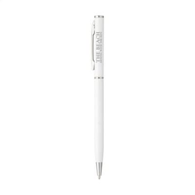 Branded Promotional DELGADO GLOSS PEN in White Pen From Concept Incentives.