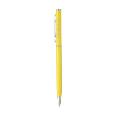 Branded Promotional DELGADO GLOSS PEN in Yellow Pen From Concept Incentives.