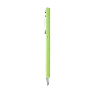 Branded Promotional DELGADO GLOSS PEN in Lime Pen From Concept Incentives.