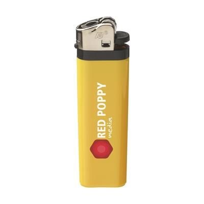 Branded Promotional FLINT LIGHTER in Yellow Lighter From Concept Incentives.