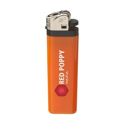 Branded Promotional FLINT LIGHTER in Orange Lighter From Concept Incentives.