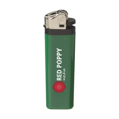 Branded Promotional FLINT LIGHTER in Green Lighter From Concept Incentives.