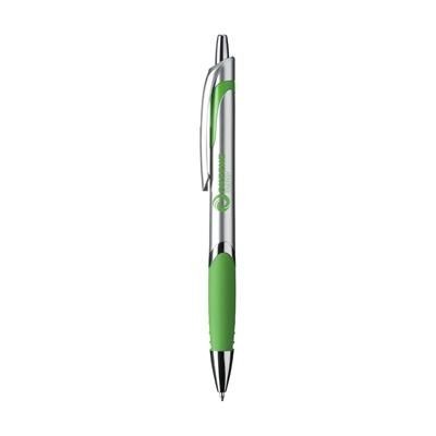 Branded Promotional SILVER SPARGO PEN in Green Pen From Concept Incentives.