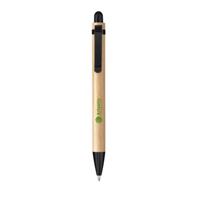 Branded Promotional BOSTONBAMBOO PEN in Black Pen From Concept Incentives.