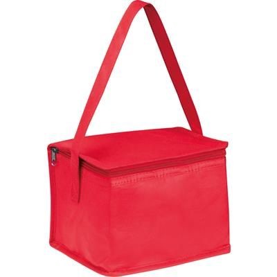 Branded Promotional NON WOVEN COOLING BAG NIEBY in Red Cool Bag From Concept Incentives.