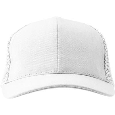 Branded Promotional HEAVY BRUSHED COTTON TWILL BASEBALL CAP in White Baseball Cap From Concept Incentives.