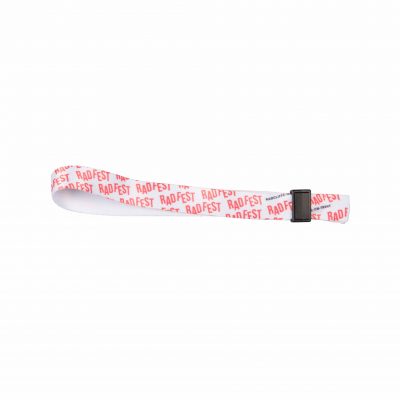 Branded Promotional FABRIC EVENT WRIST BAND with Plastic Spring Toggle Wrist Band From Concept Incentives.