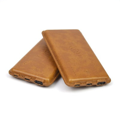 Branded Promotional LEATHER POWER BANK CHARGER 030 from Concept Incentives