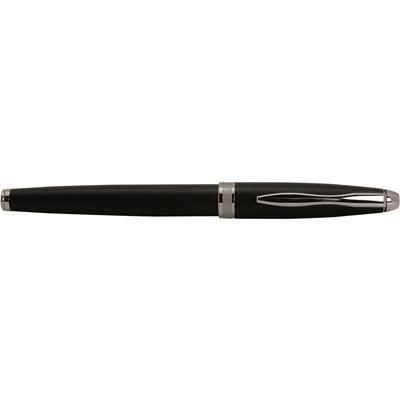 Branded Promotional CONSUL CT METAL ROLLERBALL PEN in Black Pen From Concept Incentives.