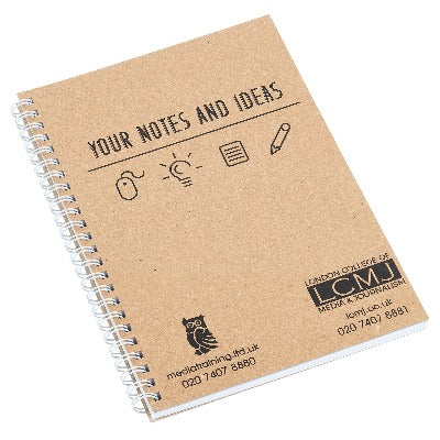 Branded Promotional GREEN & GOOD RECYCLED WIRE A4 NOTE BOOK Notebook from Concept Incentives