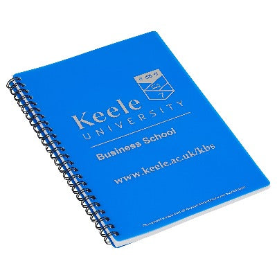 Branded Promotional GREEN & GOOD A5 RECYCLED POLYPROPYLENE NOTE BOOK in Blue Notebook from Concept Incentives