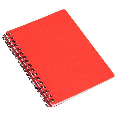 Branded Promotional GREEN & GOOD A5 RECYCLED POLYPROPYLENE NOTE BOOK in Red Notebook from Concept Incentives