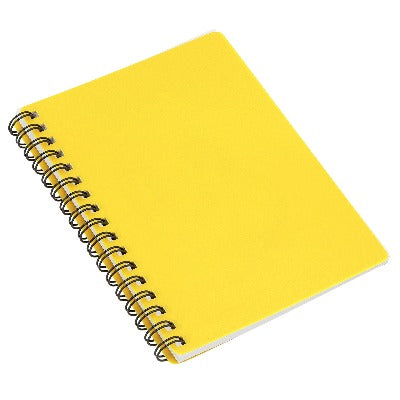 GREEN & GOOD A6 RECYCLED POLYPROPYLENE NOTE BOOK in Yellow Notebook from Concept Incentives
