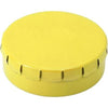 Branded Promotional NOVEL ROUND MINTS TIN in Yellow Mints From Concept Incentives.