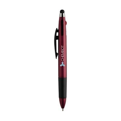 Branded Promotional TRIPLE TOUCH PEN in Red Pen From Concept Incentives.