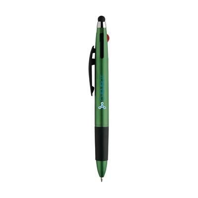 Branded Promotional TRIPLE TOUCH PEN in Green Pen From Concept Incentives.