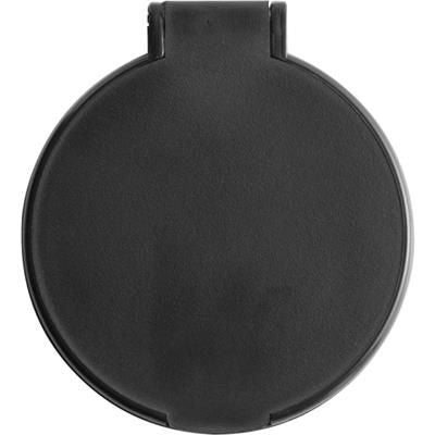 Branded Promotional SINGLE LADIES COMPACT MIRROR in Black Mirror From Concept Incentives.
