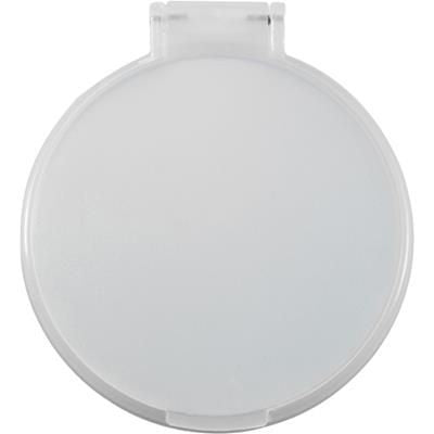 Branded Promotional SINGLE LADIES COMPACT MIRROR in White Mirror From Concept Incentives.