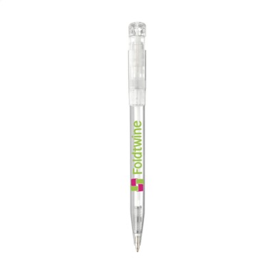 Branded Promotional STILOLINEA S45 CLEAR TRANSPARENT PEN in Transparent White Pen From Concept Incentives.