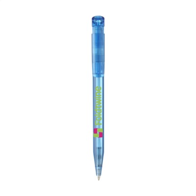 Branded Promotional STILOLINEA S45 CLEAR TRANSPARENT PEN in Transparent Light Blue Pen From Concept Incentives.
