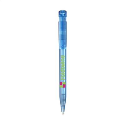 Branded Promotional STILOLINEA S45 CLEAR TRANSPARENT PEN in Transparent Light Blue Pen From Concept Incentives.