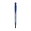 Branded Promotional STILOLINEA S45 CLEAR TRANSPARENT PEN in Transparent Dark Blue Pen From Concept Incentives.