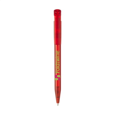 Branded Promotional STILOLINEA S45 CLEAR TRANSPARENT PEN in Transparent Red Pen From Concept Incentives.