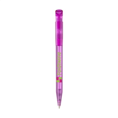 Branded Promotional STILOLINEA S45 CLEAR TRANSPARENT PEN in Transparent Pink Pen From Concept Incentives.