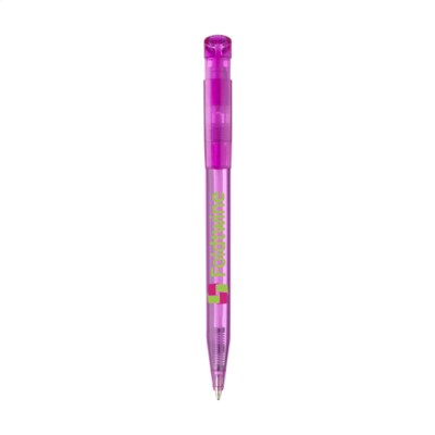 Branded Promotional STILOLINEA S45 CLEAR TRANSPARENT PEN in Transparent Pink Pen From Concept Incentives.