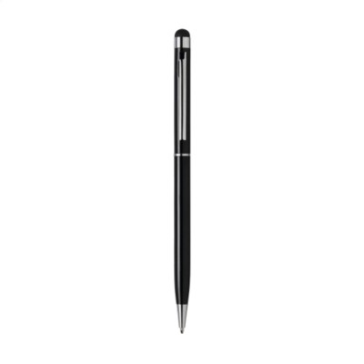 Branded Promotional STYLUSTOUCH PEN in Black Pen From Concept Incentives.