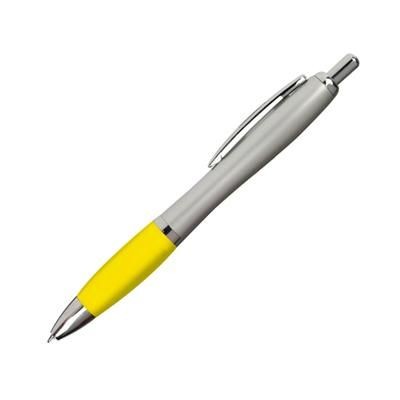 Branded Promotional ST PETERSBURG PLASTIC BALL PEN in Yellow Pen From Concept Incentives.