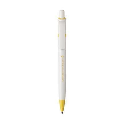 Branded Promotional STILOLINEA DUCAL PEN in Yellow Pen From Concept Incentives.