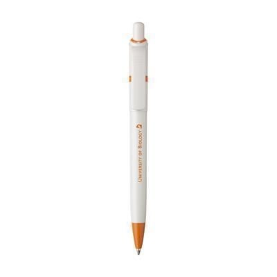 Branded Promotional STILOLINEA DUCAL PEN in Orange Pen From Concept Incentives.