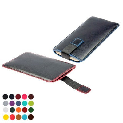 Branded Promotional BELLUNO MOBILE PHONE POUCH with Magnetic Strap & Puller Mobile Phone Case From Concept Incentives.