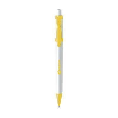 Branded Promotional STILOLINEA OLLY PEN in Yellow Pen From Concept Incentives.