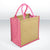 Branded Promotional GREEN & GOOD BRIGHTON JUTE SHOPPER TOTE BAG in Natural & Pink Bag From Concept Incentives.