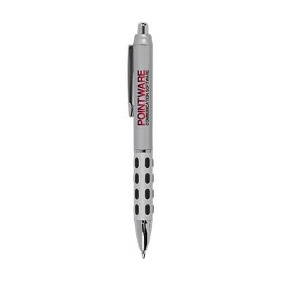 Branded Promotional SILVER MORRIS BALL PEN in Silver Pen From Concept Incentives.