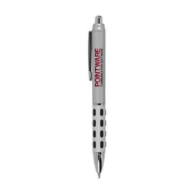 Branded Promotional SILVER MORRIS BALL PEN in Silver Pen From Concept Incentives.