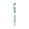 Branded Promotional SILVER MORRIS BALL PEN in Green Pen From Concept Incentives.