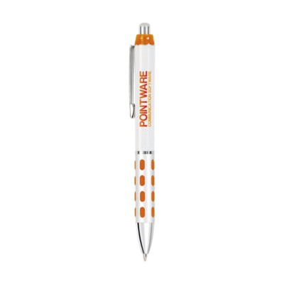 Branded Promotional MORRIS PEN in Orange Pen From Concept Incentives.