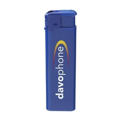 Branded Promotional TOPFIRE SLIM LIGHTER in Blue Lighter From Concept Incentives.