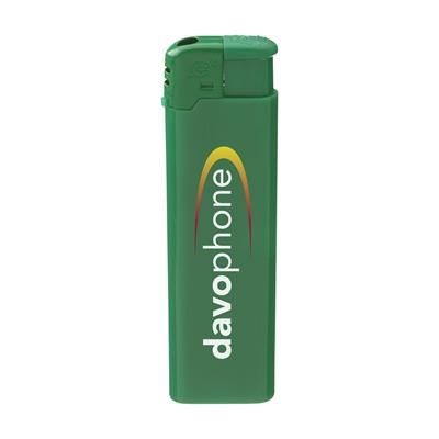 Branded Promotional TOPFIRE SLIM LIGHTER in Green Lighter From Concept Incentives.