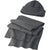 Branded Promotional HAT & SCARF SET in Grey Hat From Concept Incentives.