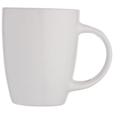 Branded Promotional BELLEVUE WHITE CERAMIC POTTERY MUG Mug From Concept Incentives.