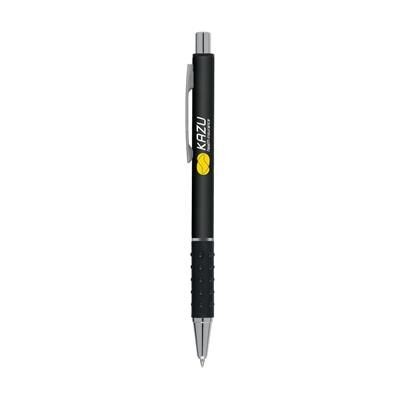 Branded Promotional SLIM WRITE BALL PEN in Black Pen From Concept Incentives.